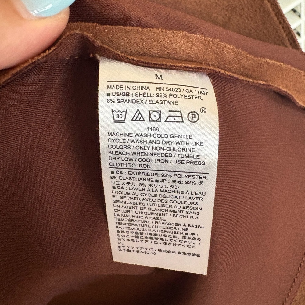 Banana Republic Factory Faux Suede Moto Jacket / M - Picture 6 of 6